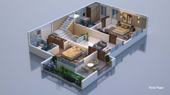 Allure One Villa First Floor Unit Plan